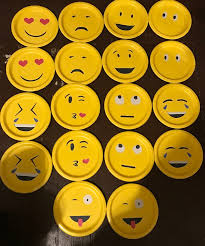 Emojis Made Out Of Yellow Paper Plates