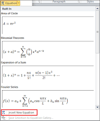 Insert Equations In Word Document