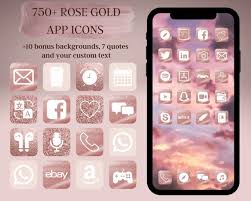 Rose Gold App Icons Iphone Ios App