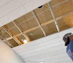 easy shiplap ceiling installation in