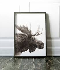 Moose Wall Art Animal Prints Animal Art