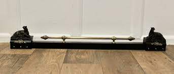 Brass And Iron Fireplace Fender With