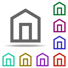 House Icon Elements Of Web In Multi