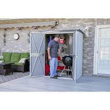 Spacemaker Patio Shed Flute Grey And Anthracite 5 X 3
