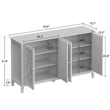 White Wood Storage Cabinet Tv Console