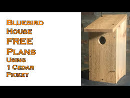 Bluebird House Free Plans Build Using 1