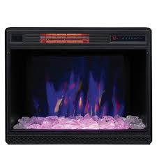 3d Infrared Quartz Electric Fireplace Insert With Safer Plug 29 13 X 9 5 Amethyst Fire Metal
