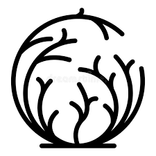Tumbleweed Bush Icon Outline Vector