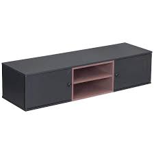 Black Modern Wall Mounted Tv Stand Fits