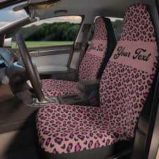 Pink Leopard Seat Covers Custom Car