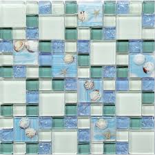 Glossy Glass Backsplash Tile Blue Sky