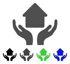 Home Care Hands Icon Vector