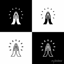 Set Hands In Praying Position Icon