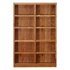 Dry Oak Wood 10 Shelf Standard Bookcase