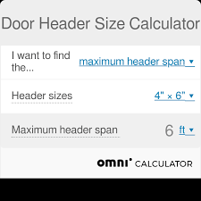 door header size calculator