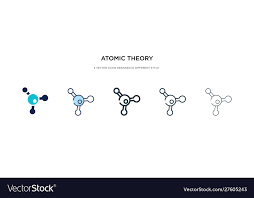 Atomic Theory Icon In Diffe Style