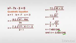 Quadratic Formula Equation How To