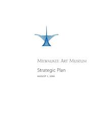 Strategic Plan Milwaukee Art Museum