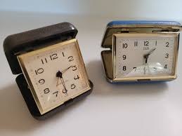 Vtg Mid Century Travel Alarm Clock 2