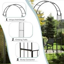 Garden Arch Arbor Trellis With Gate