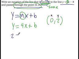 Write An Equation Of A Line Parallel To