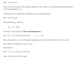 Expression For Amplitude Modulated Wave
