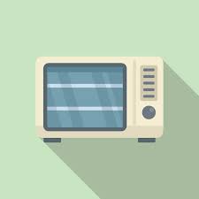 Old Microwave Icon Flat Vector Electric