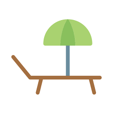Deck Chair Vector Stall Flat Icon