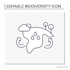 Biome Line Icon Collection Of Plants