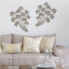 Velvet Botanical Wall Decals Brown