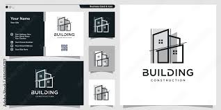 Building Logo With Unique Line Art