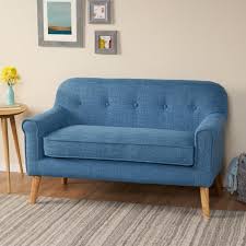 Seater Loveseat With Tapered Wood Legs