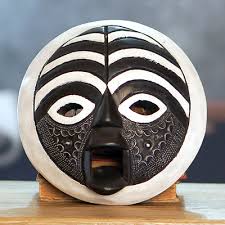 Circular West African Mask Handcrafted