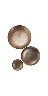 Large Metallic Disk Plate Wall Decor