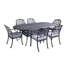 Amalfi 6 Seat Oval Set Antique Grey