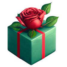 Green With Rose 2 Gift Icon Gift