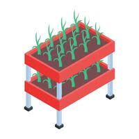 Raised Garden Bed Vector Art Icons