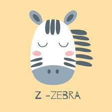 Cute Zebra Face Vector Kids Safari