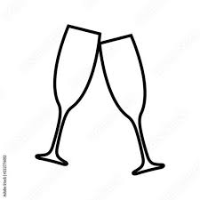 Clinking Champagne Glasses Icon