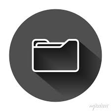 File Folder Icon In Flat Style
