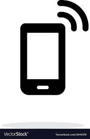 Phone Icon On White Background Royalty