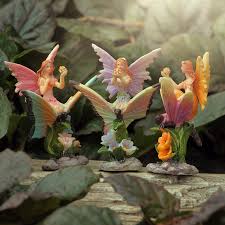 Flower Fairy Riding Erfly Garden