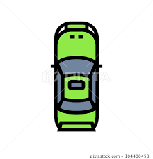 Fast Car Top View Color Icon Vector
