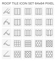 Roof Tile Icon Stock Vector By
