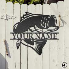 Metal Wall Art Largemouth Bass Fishing