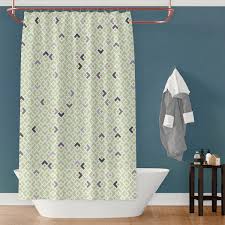 Light Green Diamond Shower Curtain With