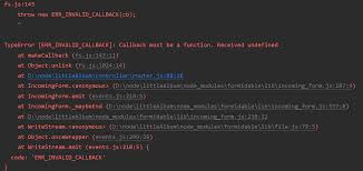 callback must be a function received