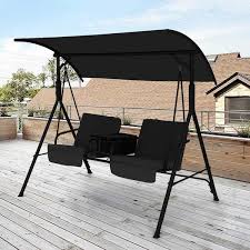 Gymax 2 Person Metal Canopy Porch Swing