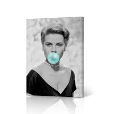 Beautiful Grace Kelly Teal Blue Bubble