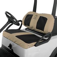 Classic Accessories Fairway Golf Car Seat Cover Khaki Neoprene Paneled
